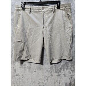 O'Neill Board Swim Shorts Men's 38 Gray Stripe Drawstring Pockets Swim Trunk